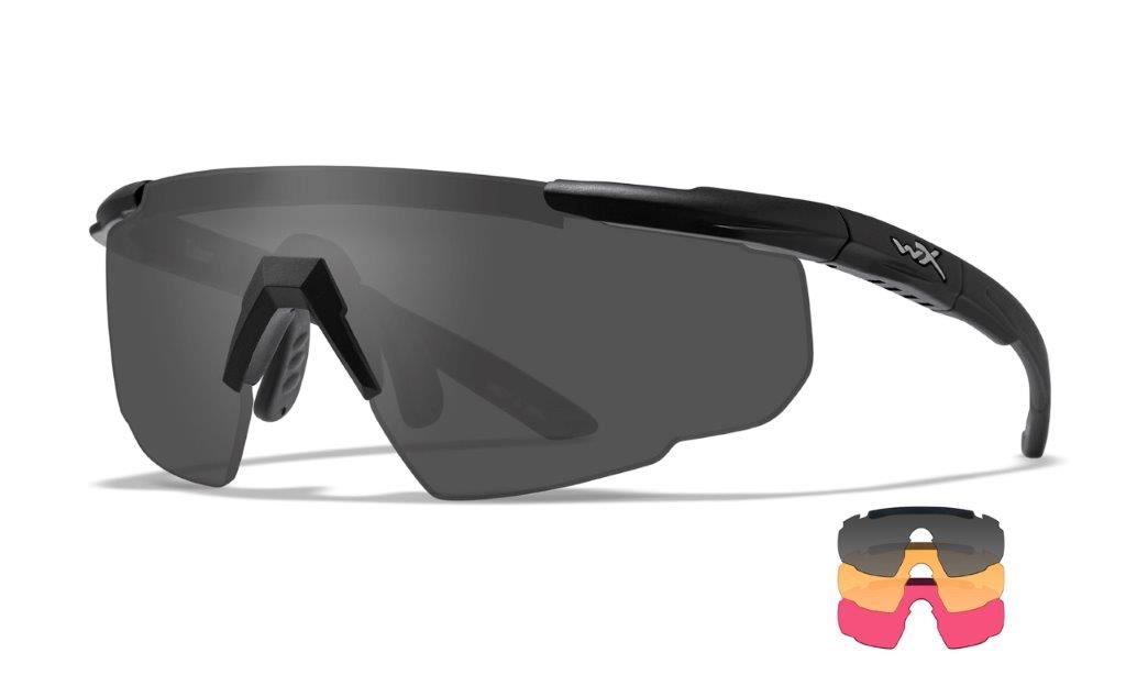 309 M/XL Wiley X Schutzbrille Saber Advanced Im Set mit 3 Gläsern Matt Schwarz